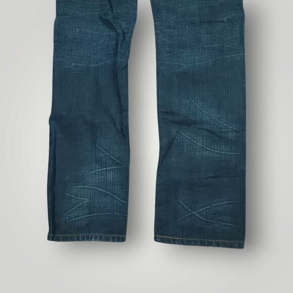 Levis 511 Jeans Mens 29x30 Y2K Skinny Low Rise Whiskered Distressed Dark Wash - Picture 14 of 14